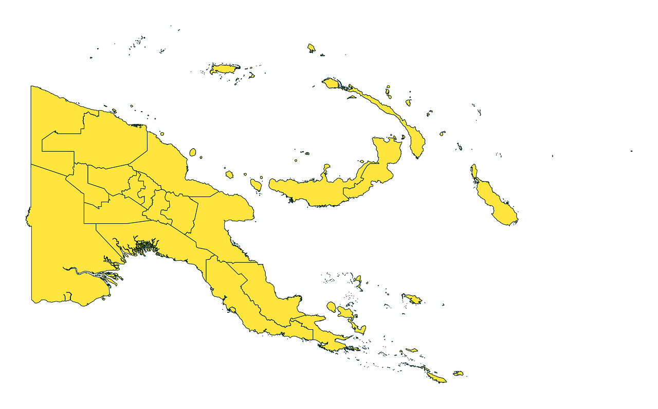 Super Map World | map of Papua New Guinea showing provinces boundaries ...